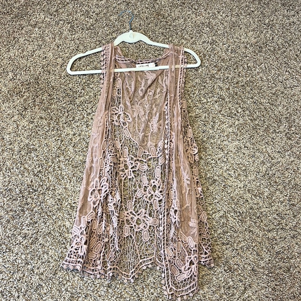Blush pink lace top